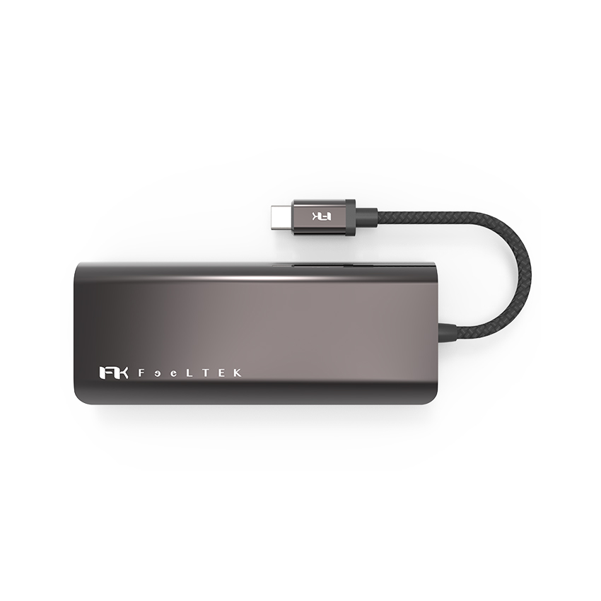 Bộ chuyển đổi 6 trong 1 Feeltek HCM006APWW2F (từ usb type c sang hdmi + rj45 + usb3.0 + sd + pd) 7
