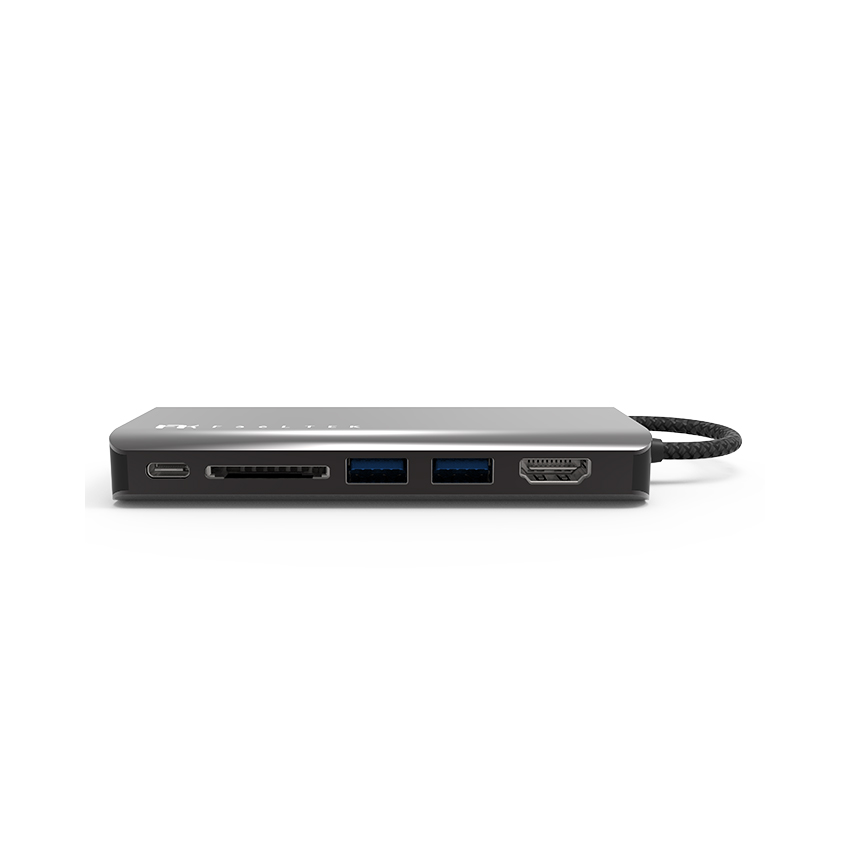 Bộ chuyển đổi 6 trong 1 Feeltek HCM006APWW2F (từ usb type c sang hdmi + rj45 + usb3.0 + sd + pd) 8