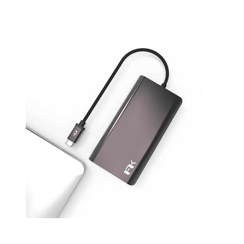 Bộ chuyển đổi 8 trong 1 Feeltek HBC008ZZC201 (từ usb type c sang hdmi + usb3.0 + sd + pd) 5