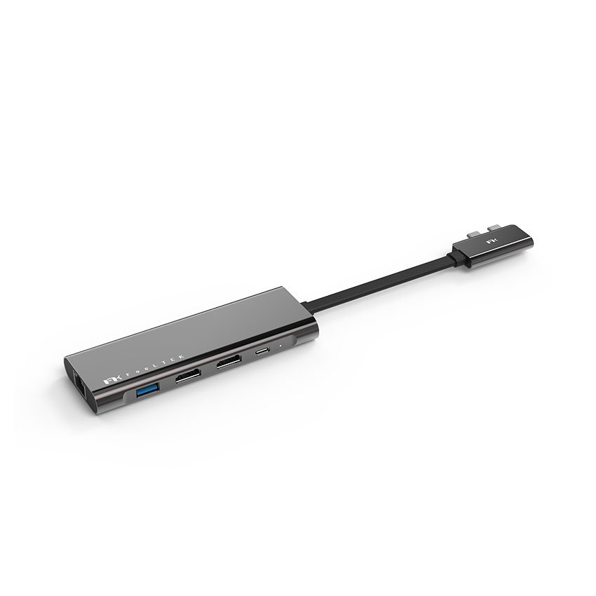 Bộ chuyển đổi 9 trong 2 Feeltek HCM009APWW2F (từ usb type c sang hdmi + usb3.0 + rj45 + sd + pd) 10
