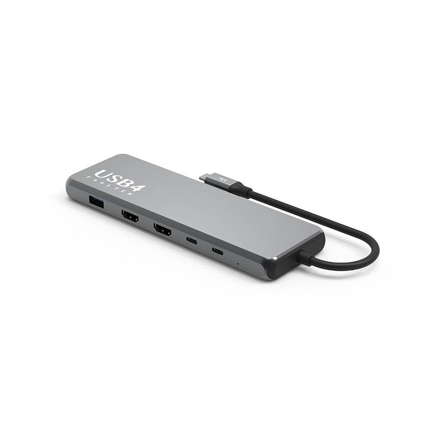 Bộ chuyển đổi usb4 10 trong 1 Feeltek HCM010APWW2F (từ usb type c sang hdmi + usb3.1 + usb3.0 + usbc + pd + rj45) 3
