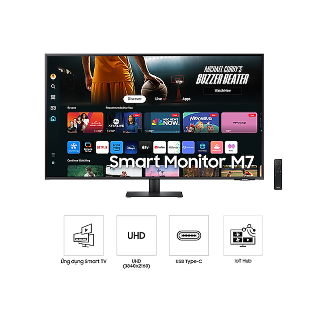 Màn Hình thông minh SAMSUNG M7 M70D LS43DM702UEXXV (43 inch - VA - 4K - 4ms - 60Hz) 4