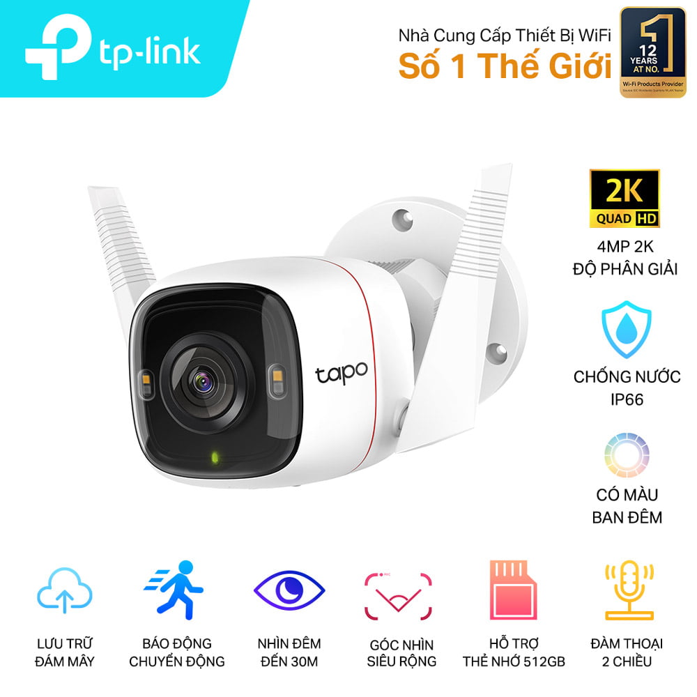 Camera Wifi 4MP TP-Link Tapo C320WS 2K 1