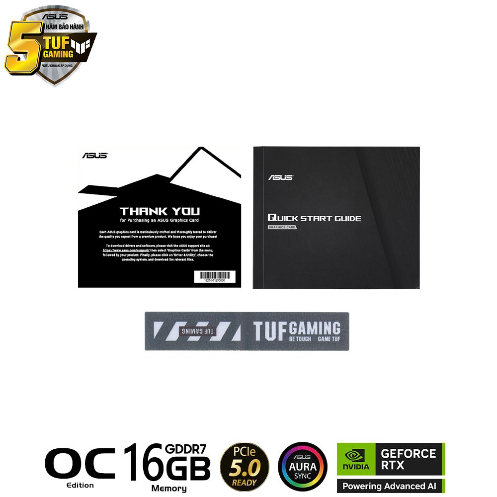 Card màn hình Asus TUF RTX 5060 Ti O16G GAMING 3