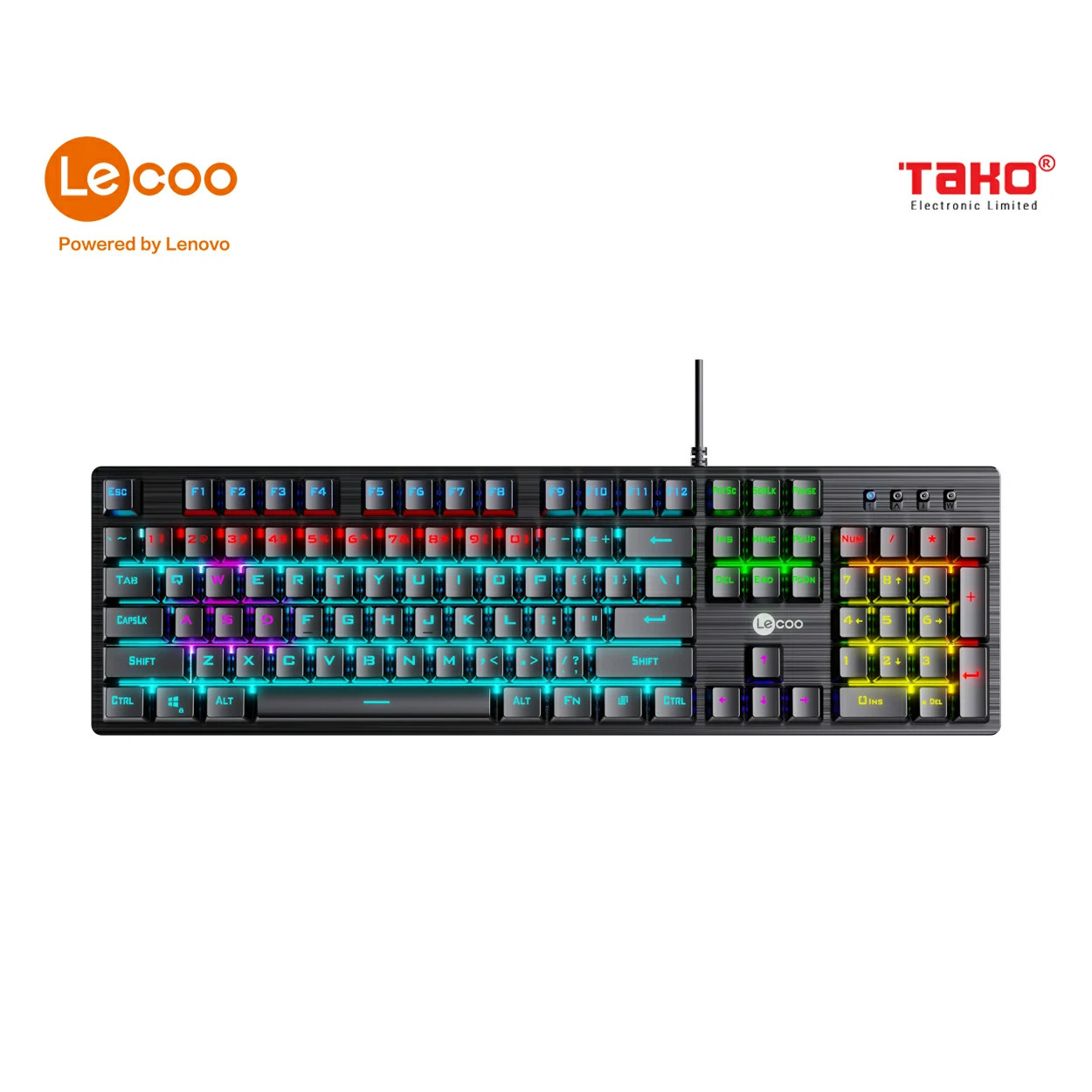 Bàn phím cơ gaming có đèn LED Lecoo GK302 1