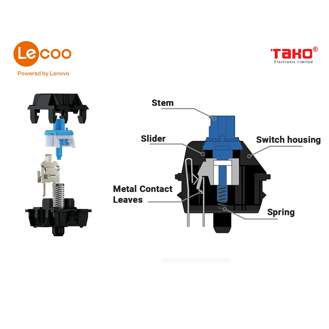 Bàn phím cơ gaming có đèn LED Lecoo GK302 2