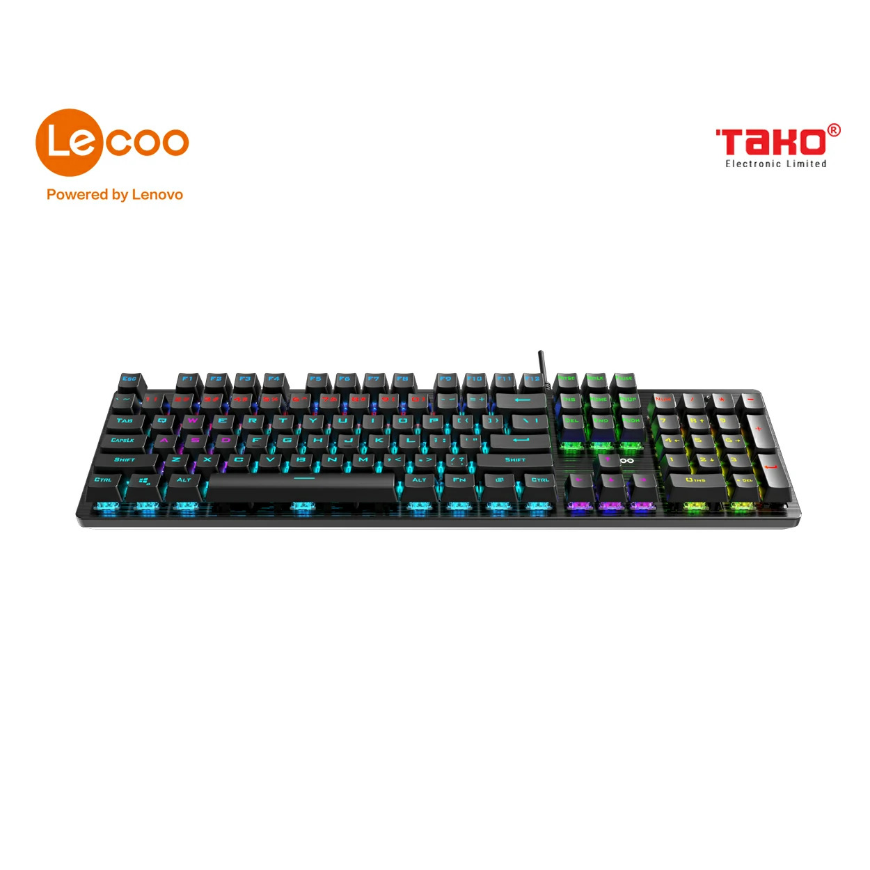 Bàn phím cơ gaming có đèn LED Lecoo GK302 6