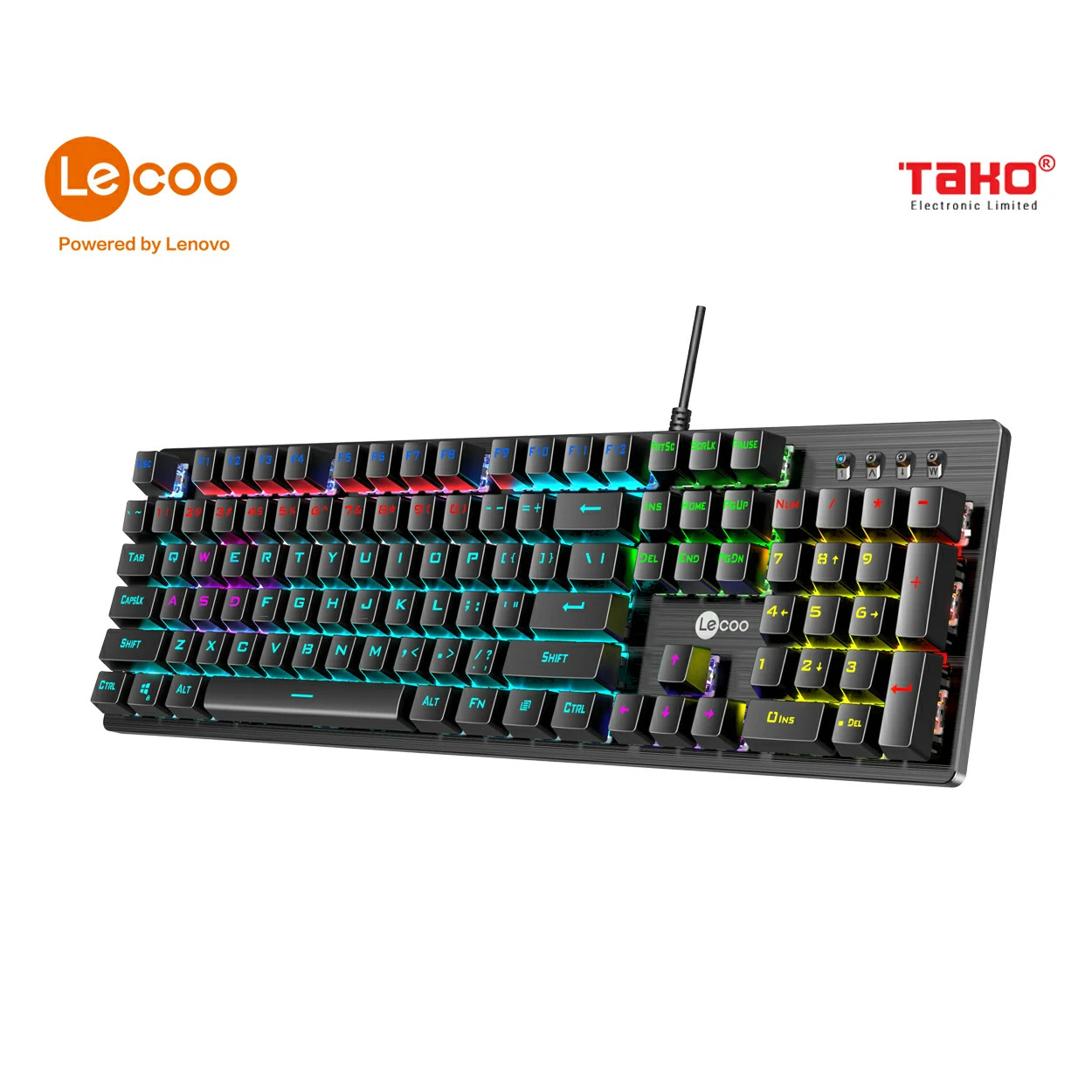 Bàn phím cơ gaming có đèn LED Lecoo GK302 7