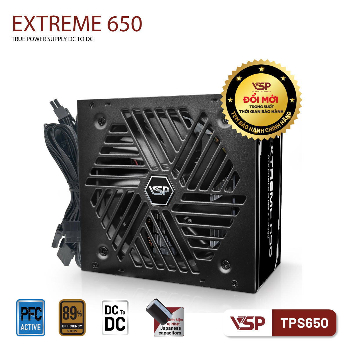 Nguồn máy tính VSP Extreme TPS650 - 650W - DC to DC 1