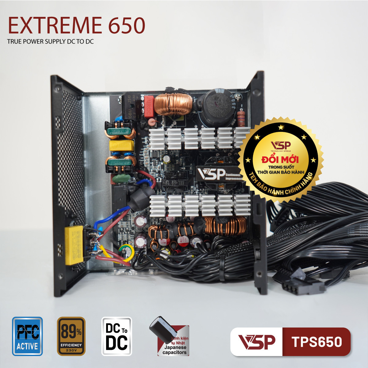 Nguồn máy tính VSP Extreme TPS650 - 650W - DC to DC 2