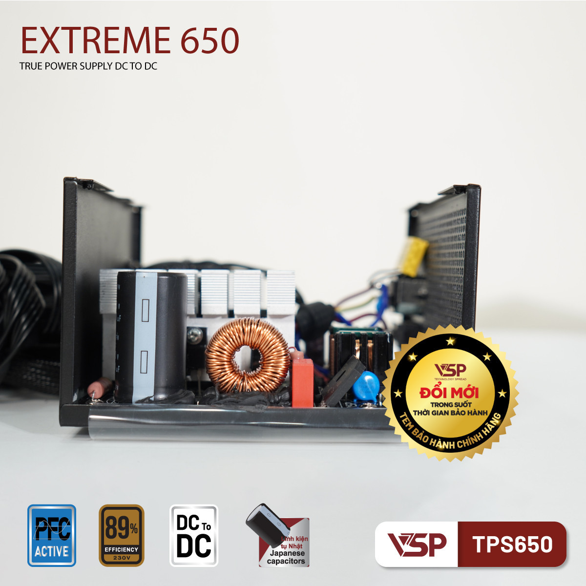 Nguồn máy tính VSP Extreme TPS650 - 650W - DC to DC 3
