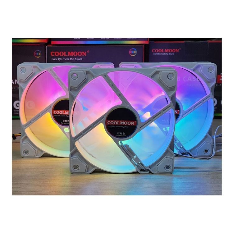 Fan Case CoolMoon K8 Led RGB Trắng 4
