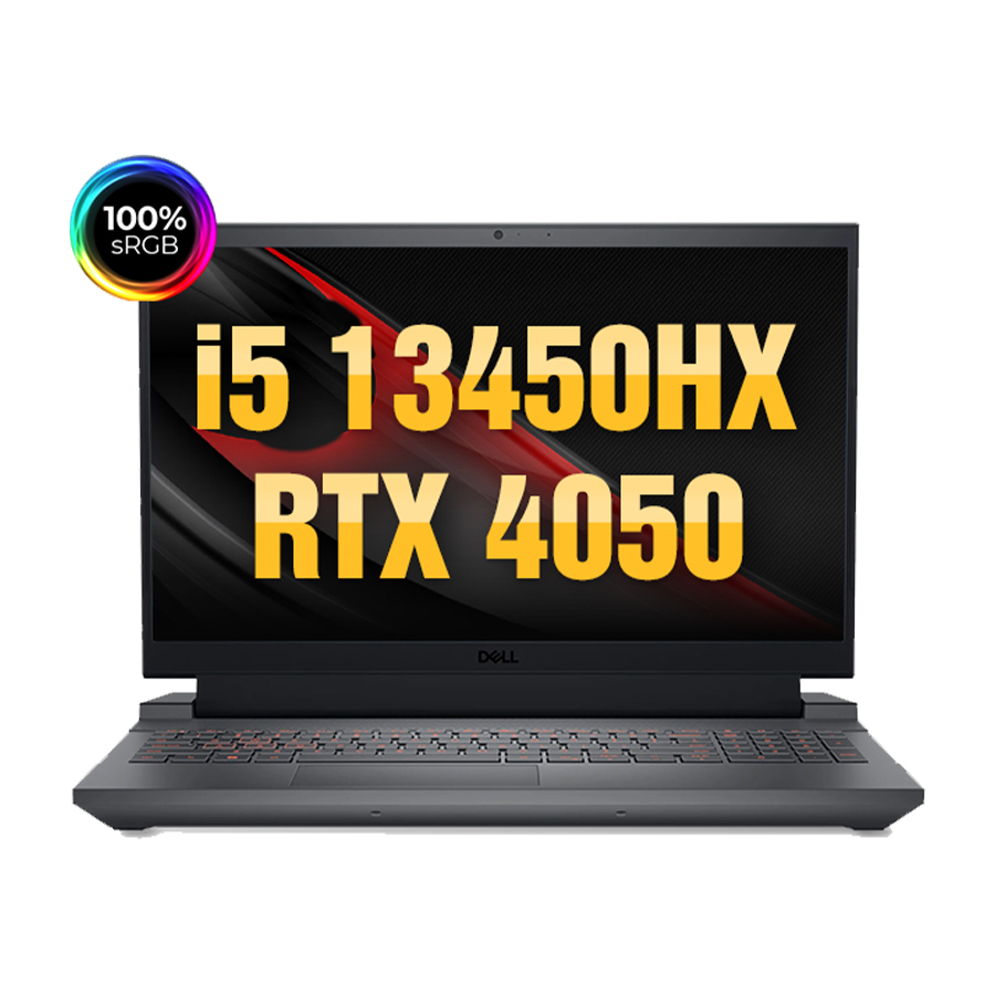 Laptop Dell Gaming G15 - 5530 (Intel Core i5 - 13450HX | 16GB D5 | SSD 512GB | RTX4050 - 6GB | 15.6 Inch FHD 165Hz | Win11) (_Nhập khẩu' bảo hành tại CCN) 1