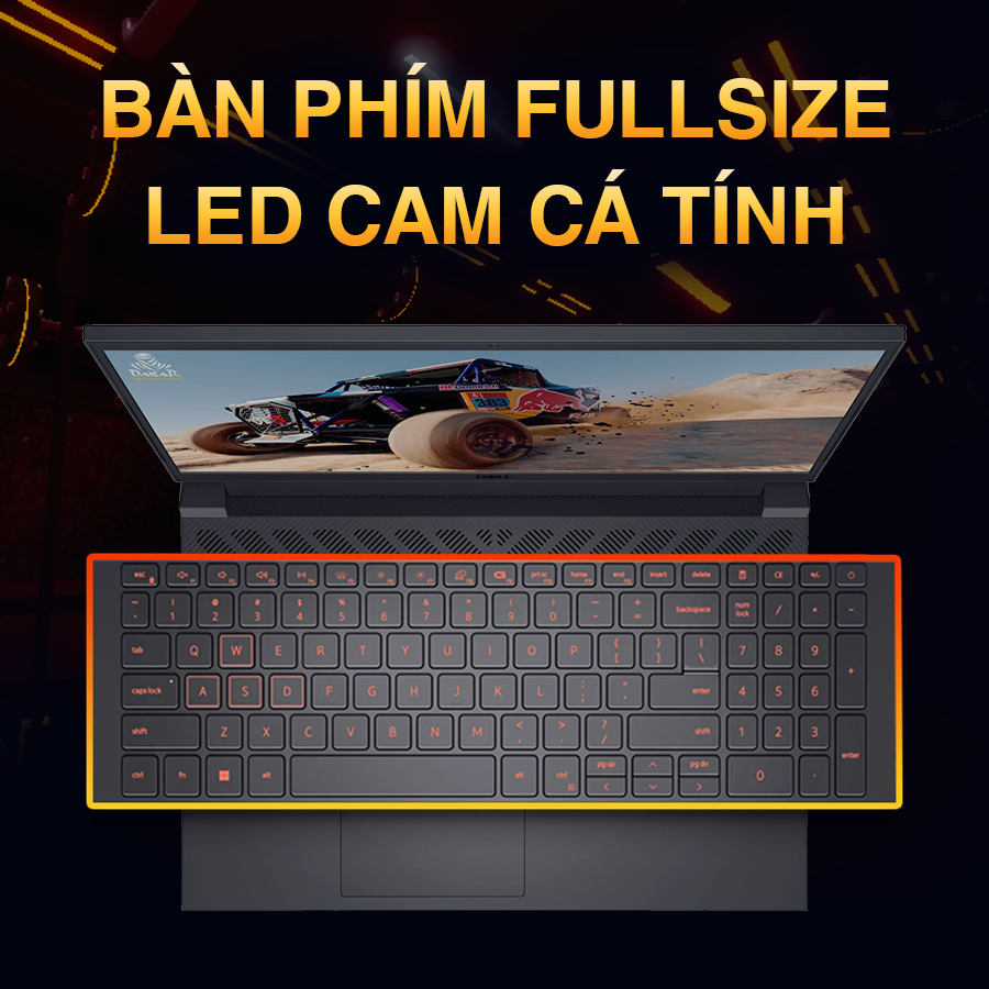 Laptop Dell Gaming G15 - 5530 (Intel Core i5 - 13450HX | 16GB D5 | SSD 512GB | RTX4050 - 6GB | 15.6 Inch FHD 165Hz | Win11) (_Nhập khẩu' bảo hành tại CCN) 3