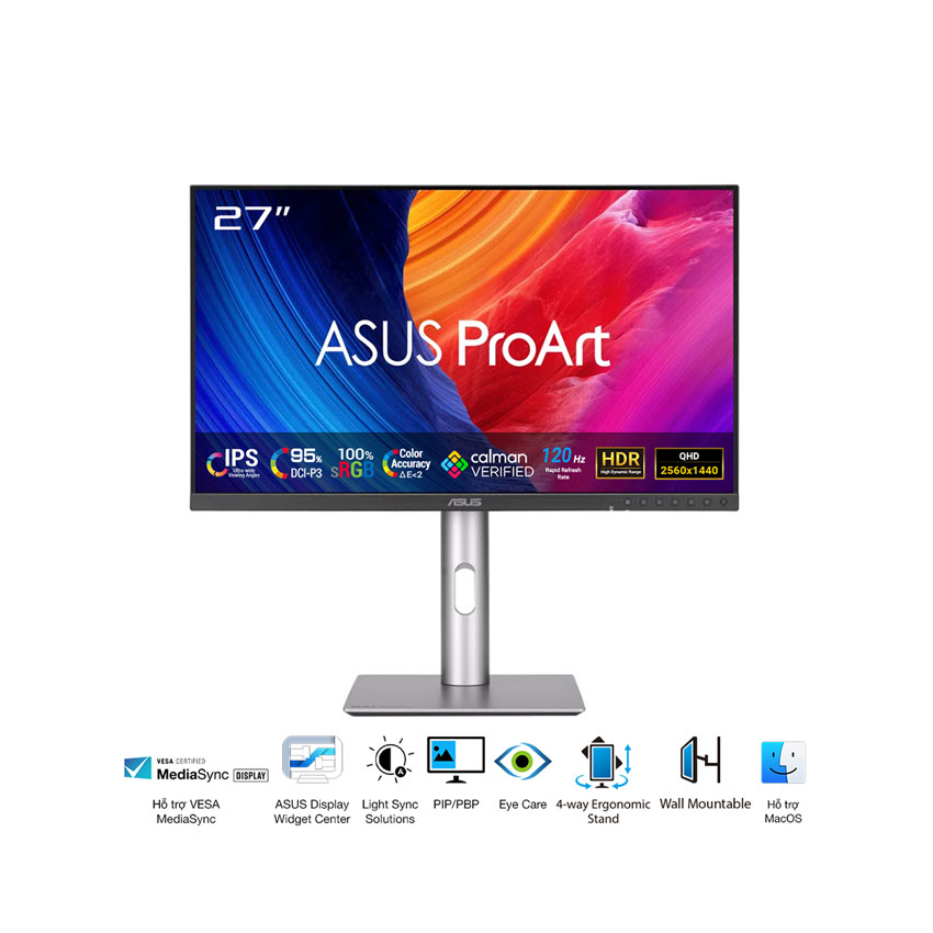 Màn hình Asus ProArt PA278QGV (27inch | QHD | IPS | 120Hz | 5ms | Loa) 1