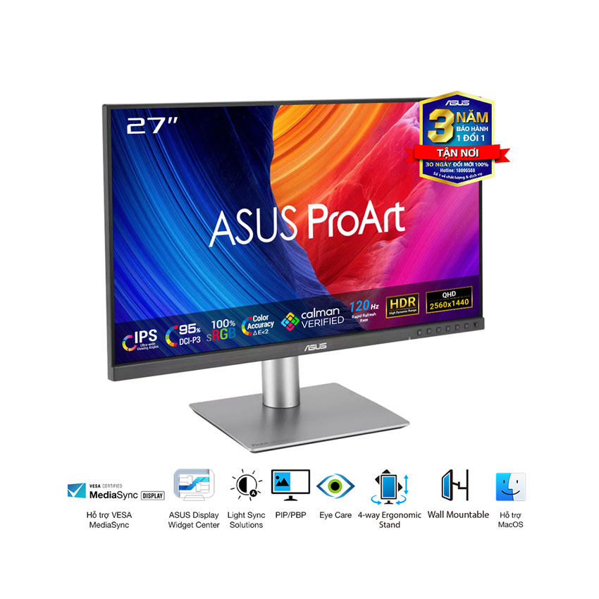 Màn hình Asus ProArt PA278QGV (27inch | QHD | IPS | 120Hz | 5ms | Loa) 4