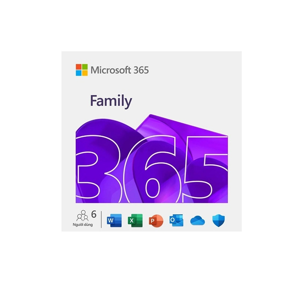 Phần mềm M365 Family English APAC Subscr 1YR Medialess (EP2-36878) 1