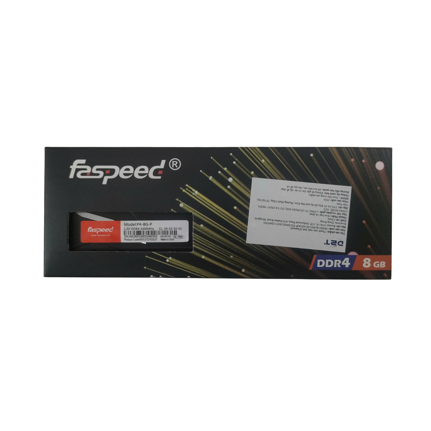 Ram PC Faspeed 8GB DDR4 3200MHz P4-8G-P (có tản nhiệt) 4