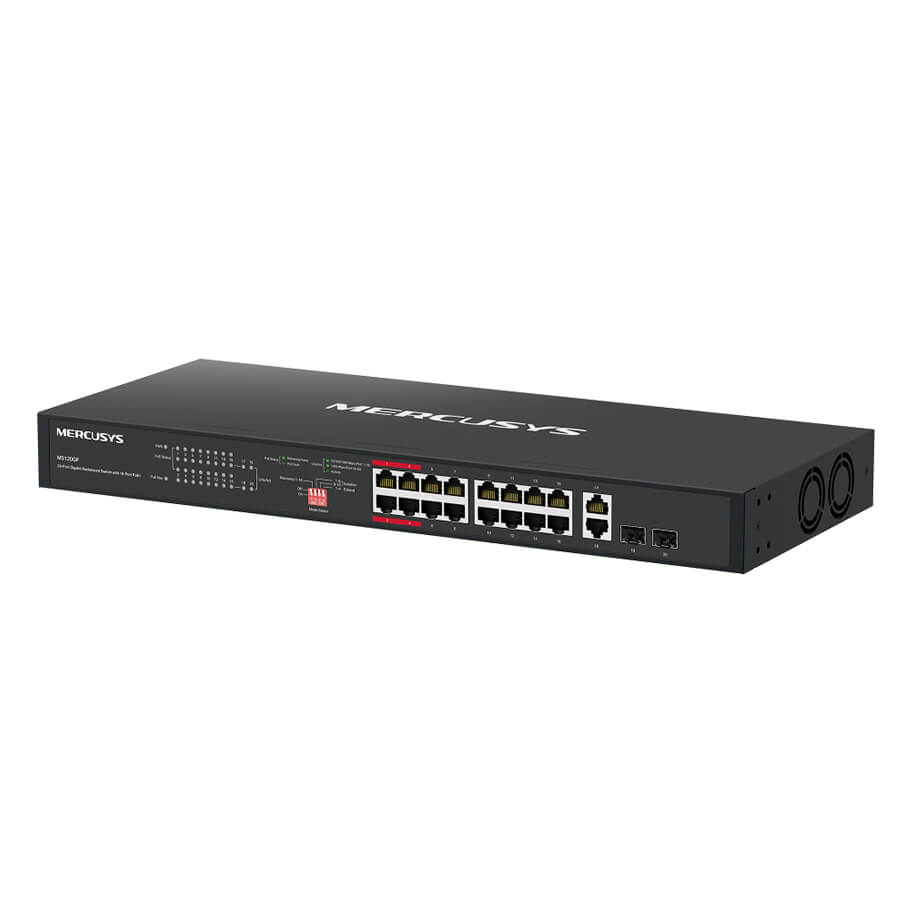 Switch Poe 16 Port Mercusys MS120GP ( 16 POE * 100/1000Mps ) 1