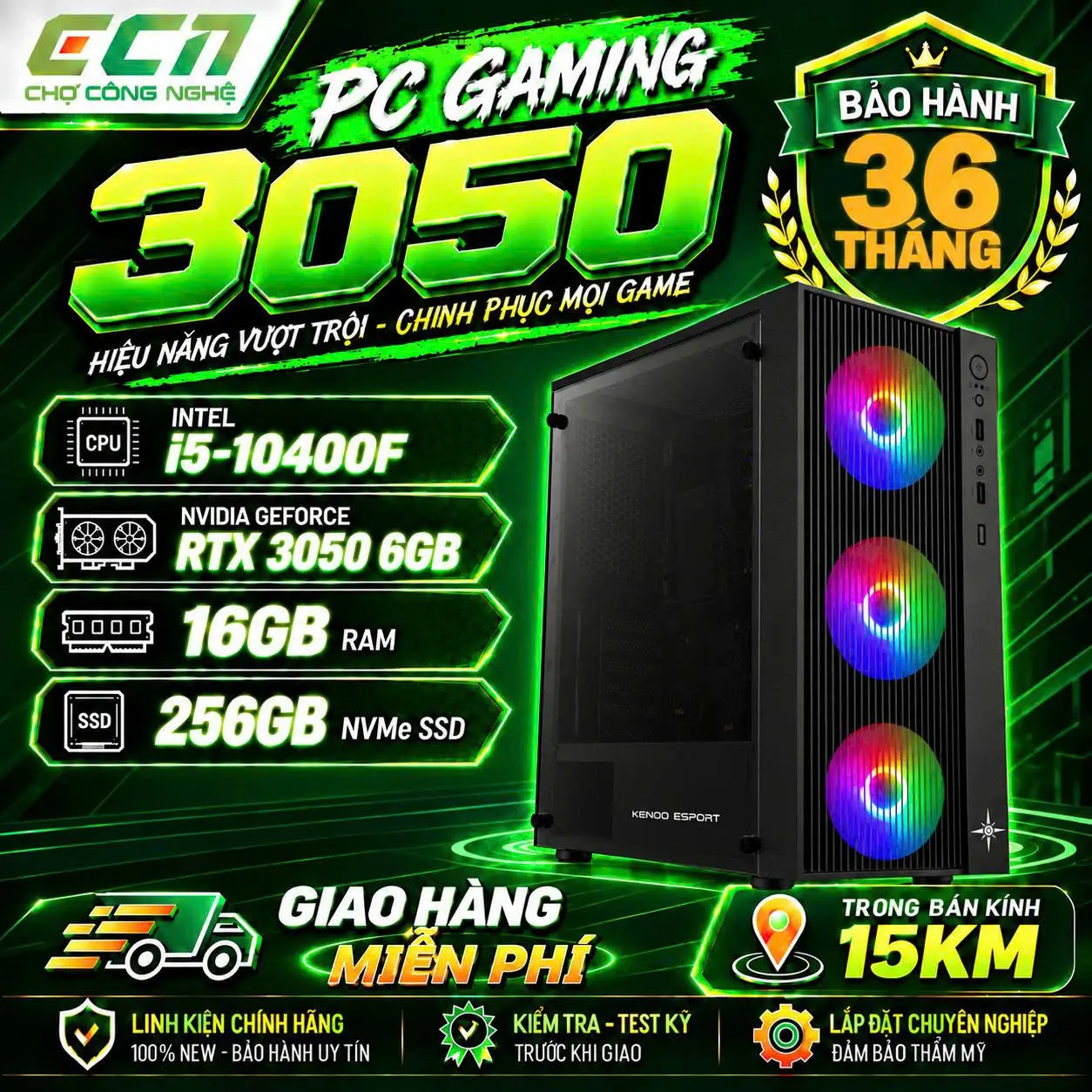 Core I5 10400F | RTX 3050 6G | Ram 16G | NVME 256G