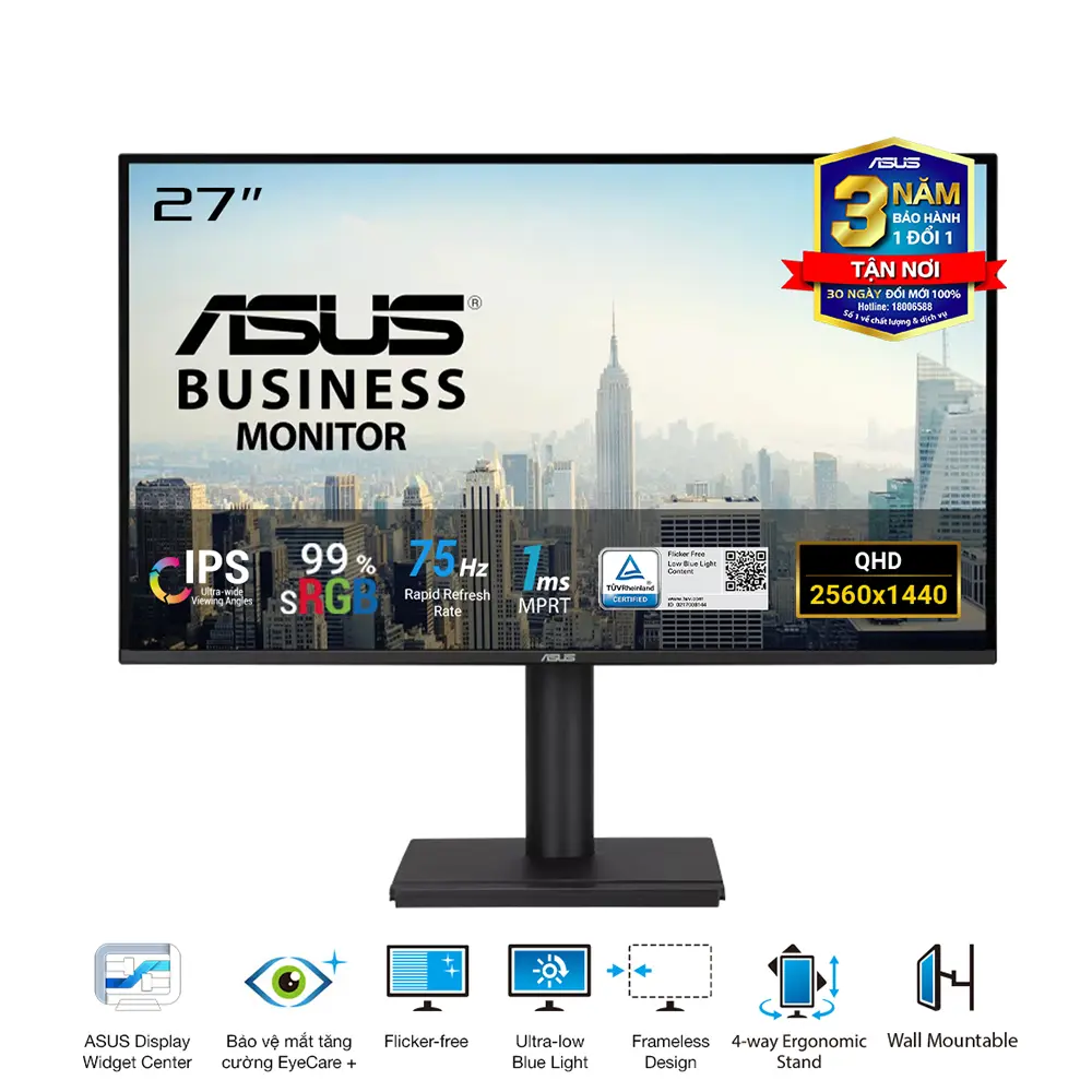 Màn Hình ASUS VA27AQSE (27 inch - IPS - 2K - 75Hz - 1ms - Speaker)
